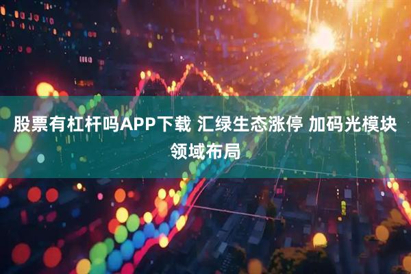 股票有杠杆吗APP下载 汇绿生态涨停 加码光模块领域布局